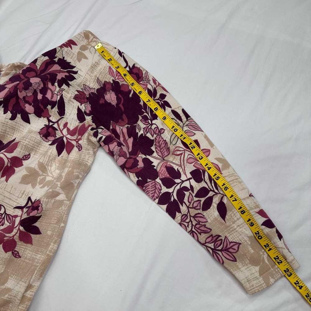 CJ Banks Beige Floral Cardigan Sweater Size 2X - Picture 7 of 8